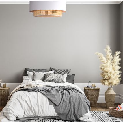 Duolla - Стельовий світильник BOHO 3xE27/15W/230V діаметр 60 см кремовий/ротанґ