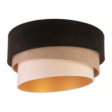 Duolla - Стельовий світильник DEVON 1xE27/40W/230V діаметр 45 см чорний/бежевий