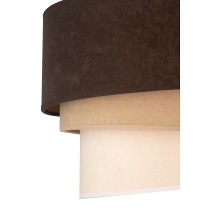 Duolla - Стельовий світильник DEVON 1xE27/40W/230V діаметр 45 см коричневий/бежевий