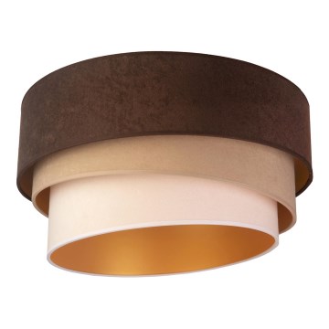 Duolla - Стельовий світильник DEVON 1xE27/40W/230V діаметр 45 см коричневий/бежевий