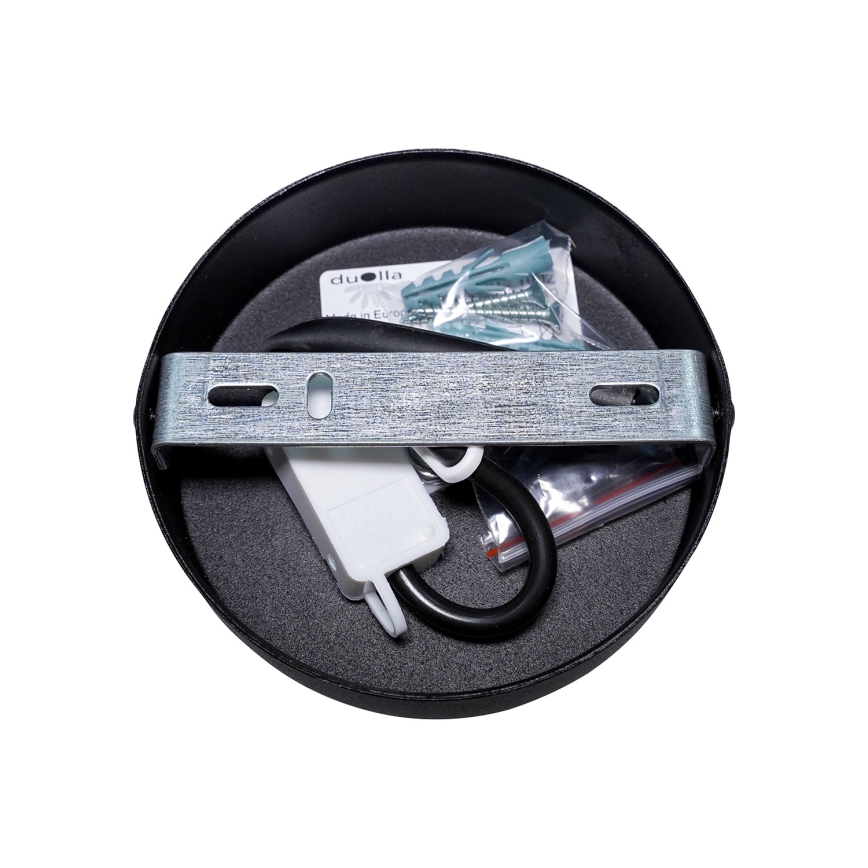 Duolla - Стельовий світильник DUO 1xE27/40W/230V діаметр 40 см чорний/золотий