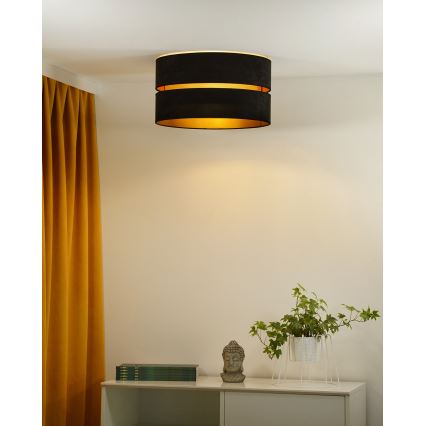 Duolla - Стельовий світильник DUO 1xE27/40W/230V діаметр 40 см чорний/золотий