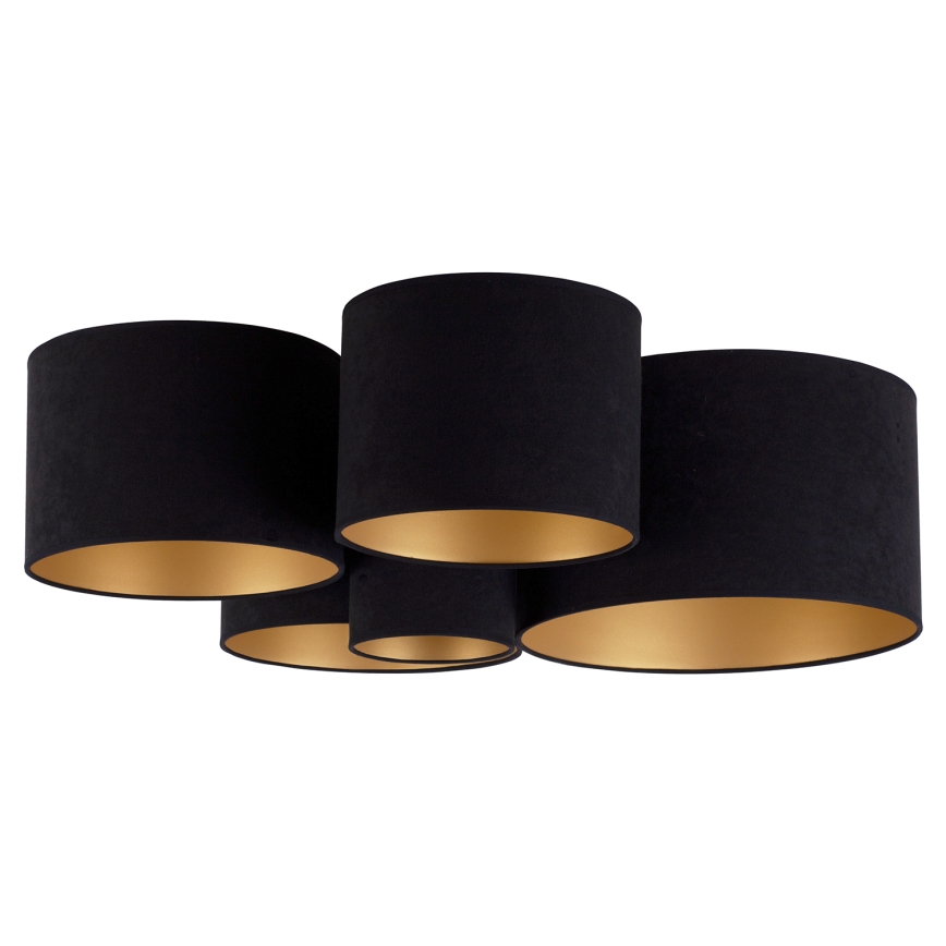 Duolla - Стельовий світильник ROLLER PENTO 5xE27/60W/230V чорний/золотий