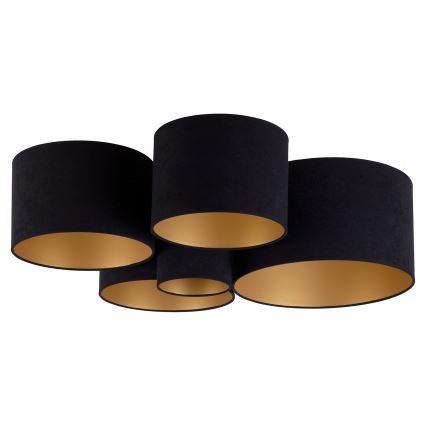 Duolla - Стельовий світильник ROLLER PENTO 5xE27/60W/230V чорний/золотий