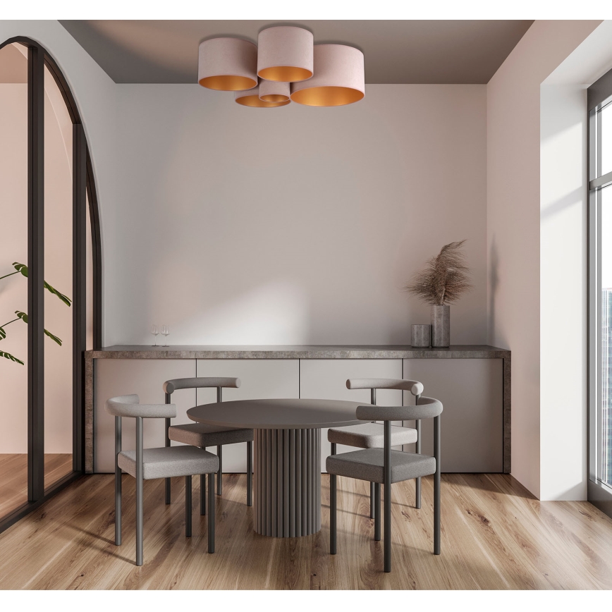 Duolla - Стельовий світильник ROLLER PENTO 5xE27/60W/230V коричневий