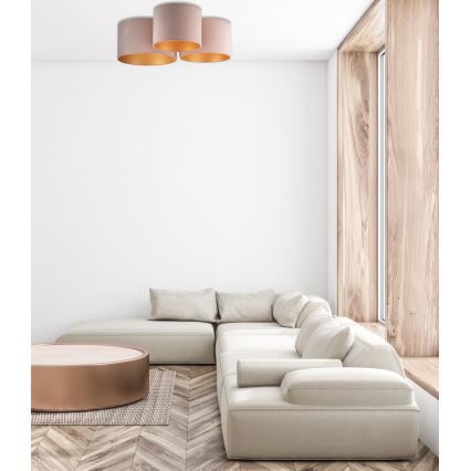 Duolla - Стельовий світильник ROLLER TRIO 3xE27/60W/230V коричневий