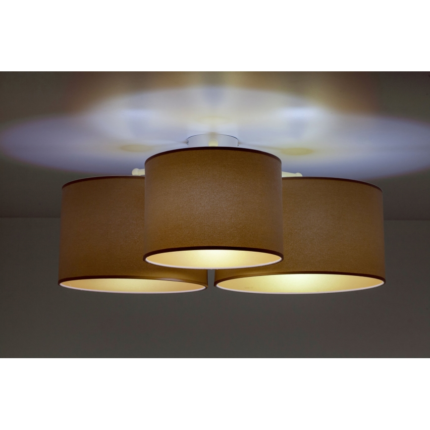 Duolla - Стельовий світильник ROLLER TRIO 3xE27/60W/230V коричневий