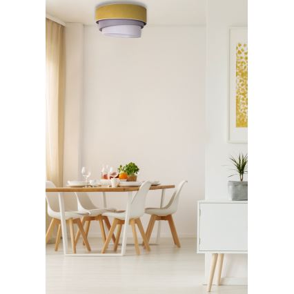 Duolla - Стельовий світильник TRIO 1xE27/15W/230V діаметр 45 cm жовтий/сірий/білий