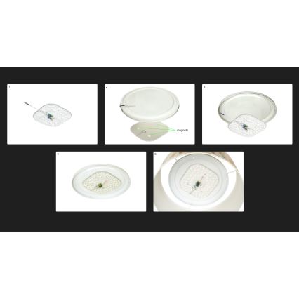 Duolla - Светодиодный потолочный светильник CORTINA LED/26W/230V диаметр 45 см 4000K розовый