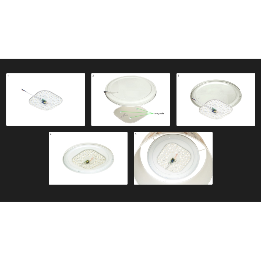 Duolla - Светодиодный потолочный светильник CORTINA LED/26W/230V диаметр 45 см 4000K кремовый