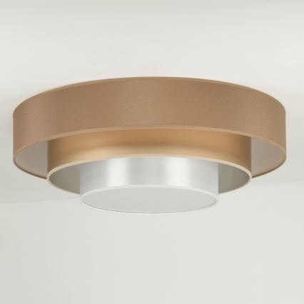 Duolla - Светодиодный потолочный светильник LUNETA LED/26W/230V диаметр 60 см 4000K коричневый/золотистый/белый