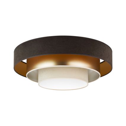 Duolla - Светодиодный потолочный светильник LUNETA LED/26W/230V диаметр 60 см 4000K коричневый/золотистый/кремовый