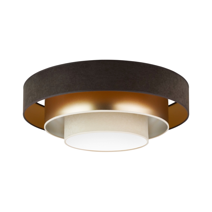 Duolla - Светодиодный потолочный светильник LUNETA LED/26W/230V диаметр 60 см 4000K коричневый/золотистый/кремовый