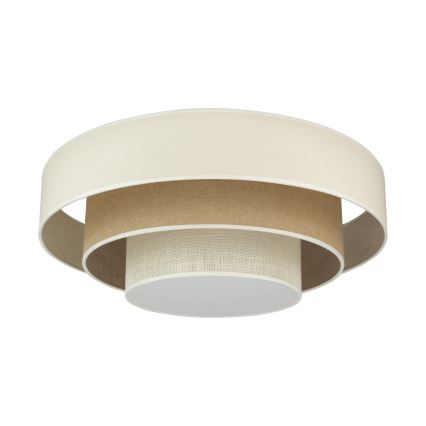 Duolla - Светодиодный потолочный светильник LUNETA LED/26W/230V диаметр 60 см 4000K кремовый/коричневый