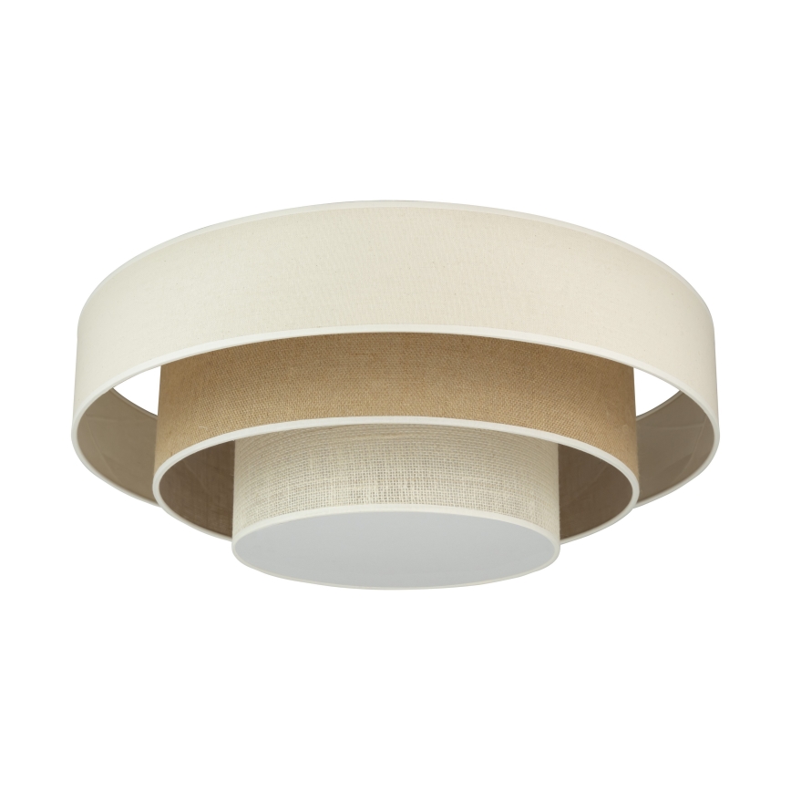 Duolla - Светодиодный потолочный светильник LUNETA LED/26W/230V диаметр 60 см 4000K кремовый/коричневый
