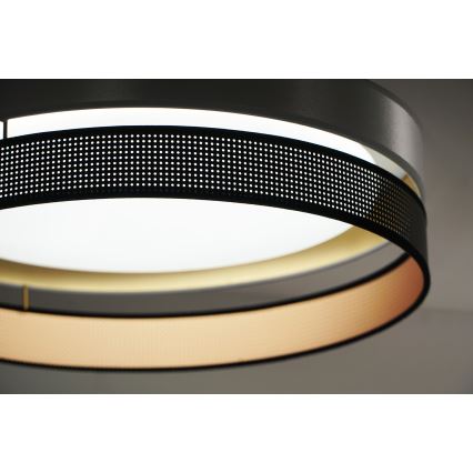 Duolla - Светодиодный потолочный светильник ROLLER DUO SHINY LED/24W/230V диаметр 45 см серебристый/черный