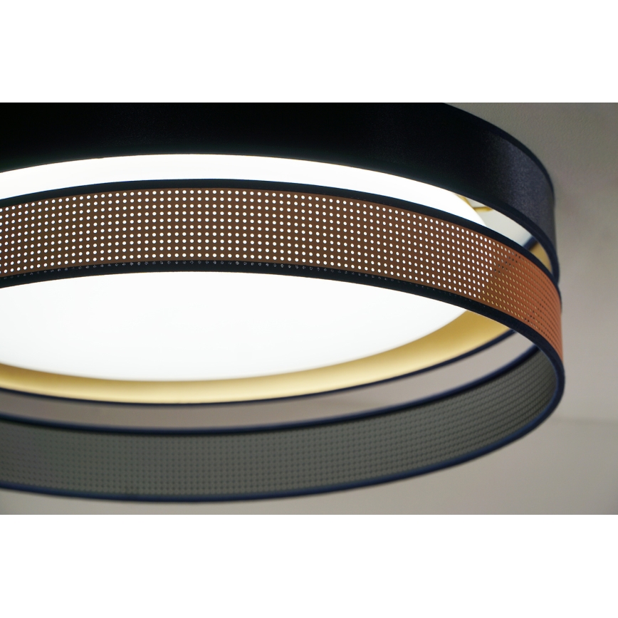 Duolla - Светодиодный потолочный светильник ROLLER DUO SHINY LED/24W/230V диаметр 45 см синий/медный