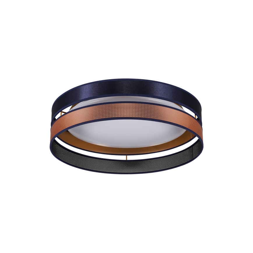 Duolla - Светодиодный потолочный светильник ROLLER DUO SHINY LED/24W/230V диаметр 45 см синий/медный