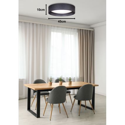 Duolla - Светодиодный потолочный светильник ROLLER LED/24W/230V диаметр 45 см антрацит