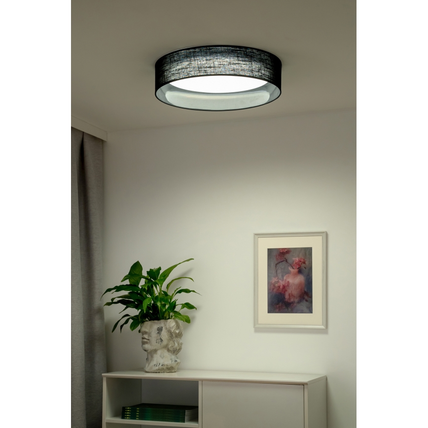 Duolla - Светодиодный потолочный светильник ROLLER LED/24W/230V диаметр 45 см черный