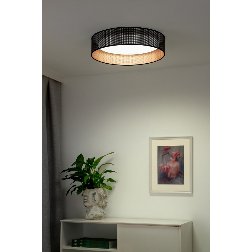 Duolla - Светодиодный потолочный светильник ROLLER LED/24W/230V диаметр 45 см черный/медный