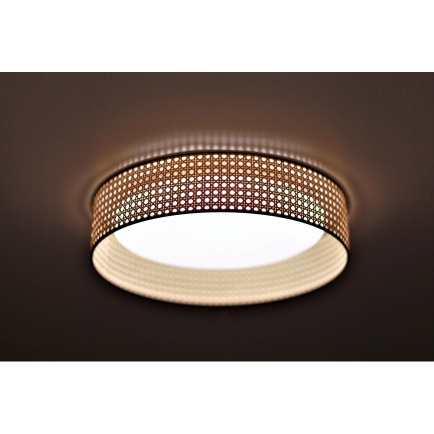 Duolla - Светодиодный потолочный светильник ROLLER LED/24W/230V диаметр 45 см ротанг