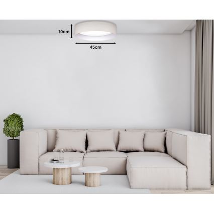 Duolla - Светодиодный потолочный светильник ROLLER LED/24W/230V диаметр 45 см кремовый