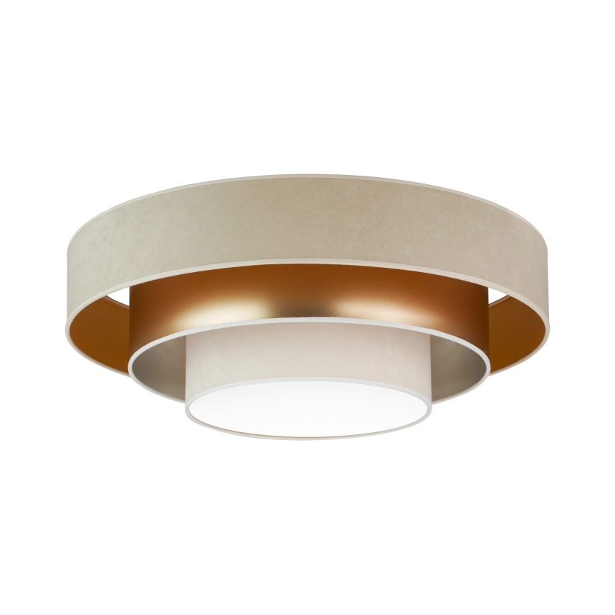 Duolla - Светодиодный потолочный светильник LUNETA LED/26W/230V диаметр 60 см 4000K бежевый/золотистый/кремовый