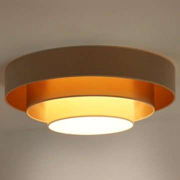 Duolla - Светодиодный потолочный светильник LUNETA LED/26W/230V диаметр 60 см 4000K бежевый/золотистый/кремовый