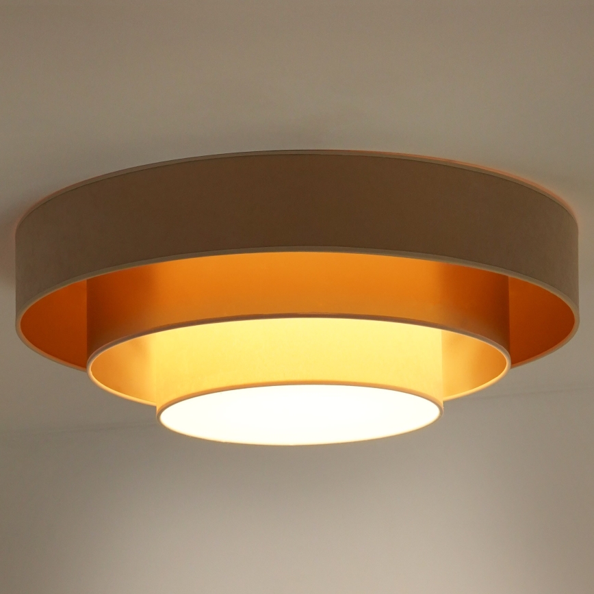 Duolla - Светодиодный потолочный светильник LUNETA LED/26W/230V диаметр 60 см 4000K бежевый/золотистый/кремовый