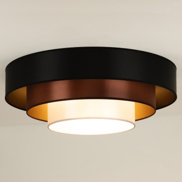 Duolla - Светодиодный потолочный светильник LUNETA LED/26W/230V диаметр 60 см 4000K черный/медный/белый