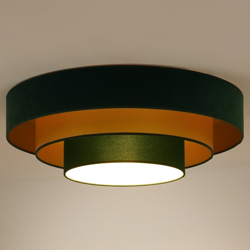 Duolla - Светодиодный потолочный светильник LUNETA LED/26W/230V диаметр 60 см 4000K зеленый/золотистый