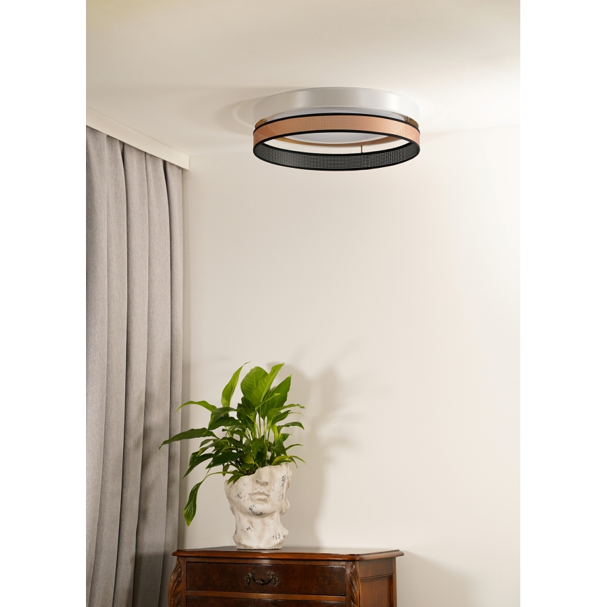 Duolla - Светодиодный потолочный светильник ROLLER DUO SHINY LED/24W/230V диаметр 45 см белый/медный