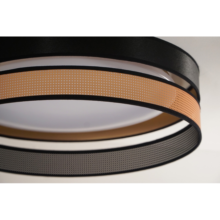 Duolla - Светодиодный потолочный светильник ROLLER DUO SHINY LED/24W/230V диаметр 45 см черный/медный