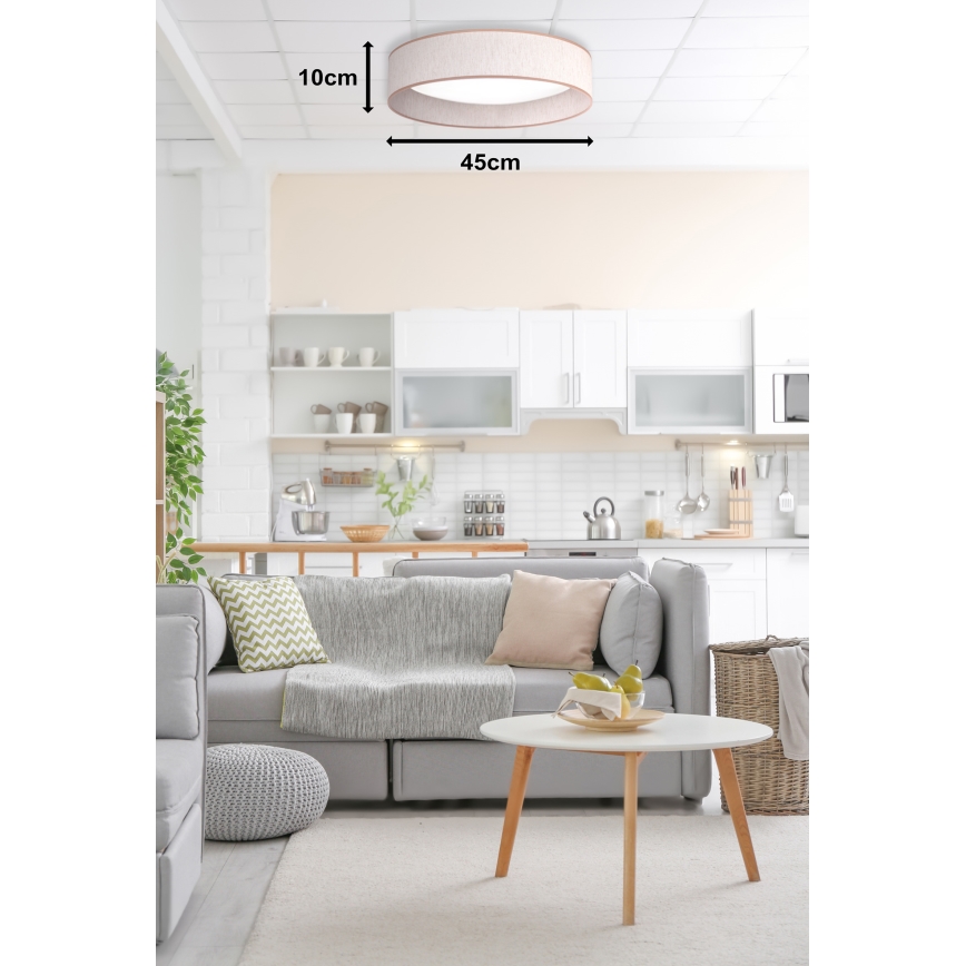 Duolla - Светодиодный потолочный светильник ROLLER LED/24W/230V диаметр 45 см бежевый