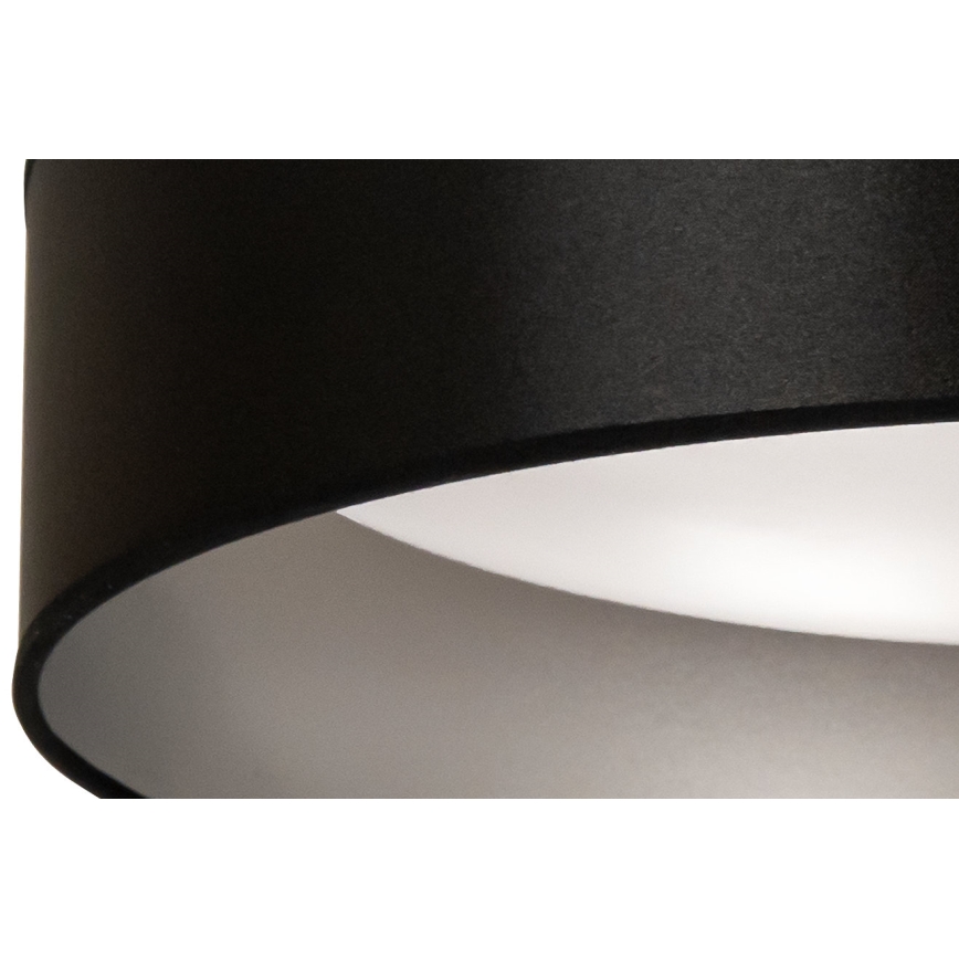 Duolla - Светодиодный потолочный светильник ROLLER LED/24W/230V диаметр 45 см черный/серебристый