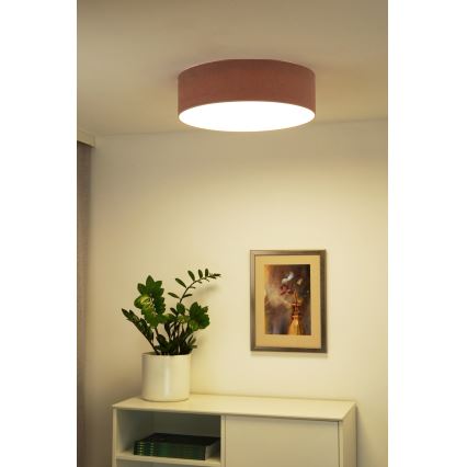 Duolla - Світлодіодний стельовий світильник CORTINA LED/26W/230V діам. 30 см 4000K рожевий