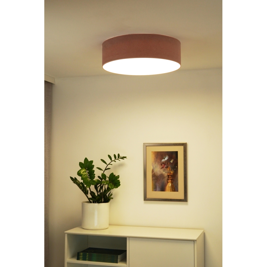 Duolla - Світлодіодний стельовий світильник CORTINA LED/26W/230V діам. 30 см 4000K рожевий