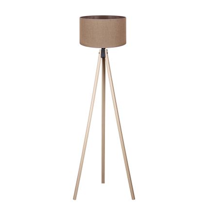 Duolla - Торшер 1xE27/60W/230V діаметр 44 см коричневий/бежевий