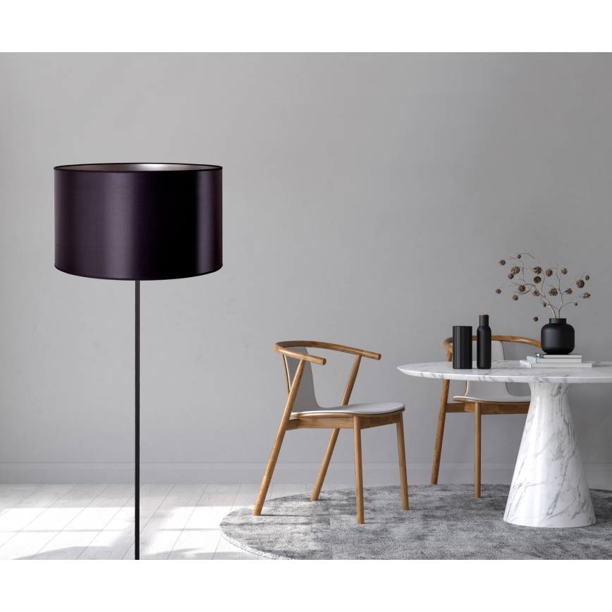 Duolla - Торшер CANNES 1xE27/15W/230V диаметр 45 см черный/серебристый