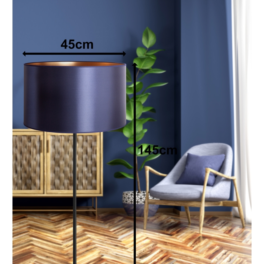 Duolla - Торшер CANNES 1xE27/15W/230V диаметр 45 см фиолетовый/медный/черный