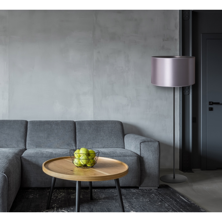 Duolla - Торшер CANNES 1xE27/15W/230V диаметр 45 см серебристый/черный