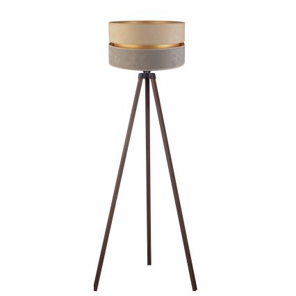 Duolla - Торшер DUO 1xE27/60W/230V діаметр 44 см бежевий/сірий/коричневий