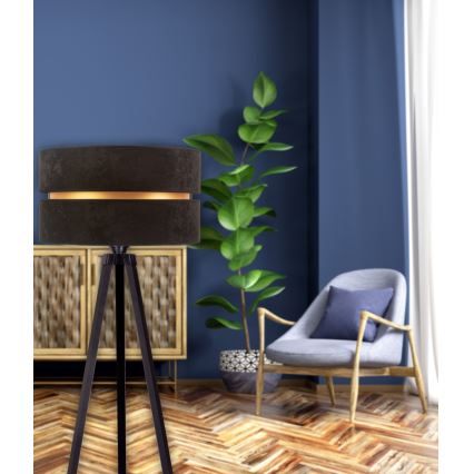 Duolla - Торшер DUO 1xE27/60W/230V диаметр 44 см черный/венге