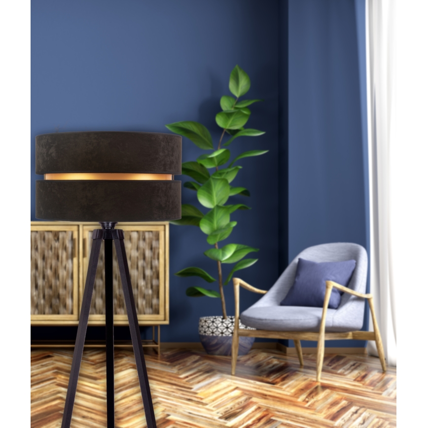 Duolla - Торшер DUO 1xE27/60W/230V диаметр 44 см черный/венге