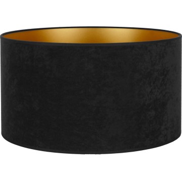 Duolla - Універсальний абажур VELVET E27 діаметром 35 см чорний/золотий