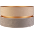 Duolla - Универсальный абажур DUO E27 диаметр 40 см бежевый/серый/золотистый