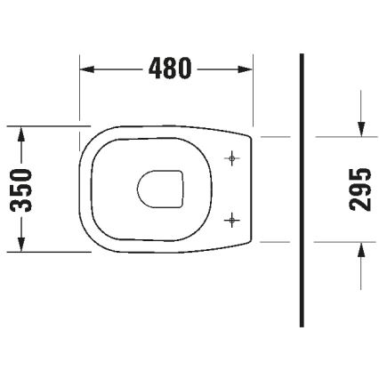 Duravit 21080900002 - напольный унитаз D-CODE, керамика, глянцевый белый