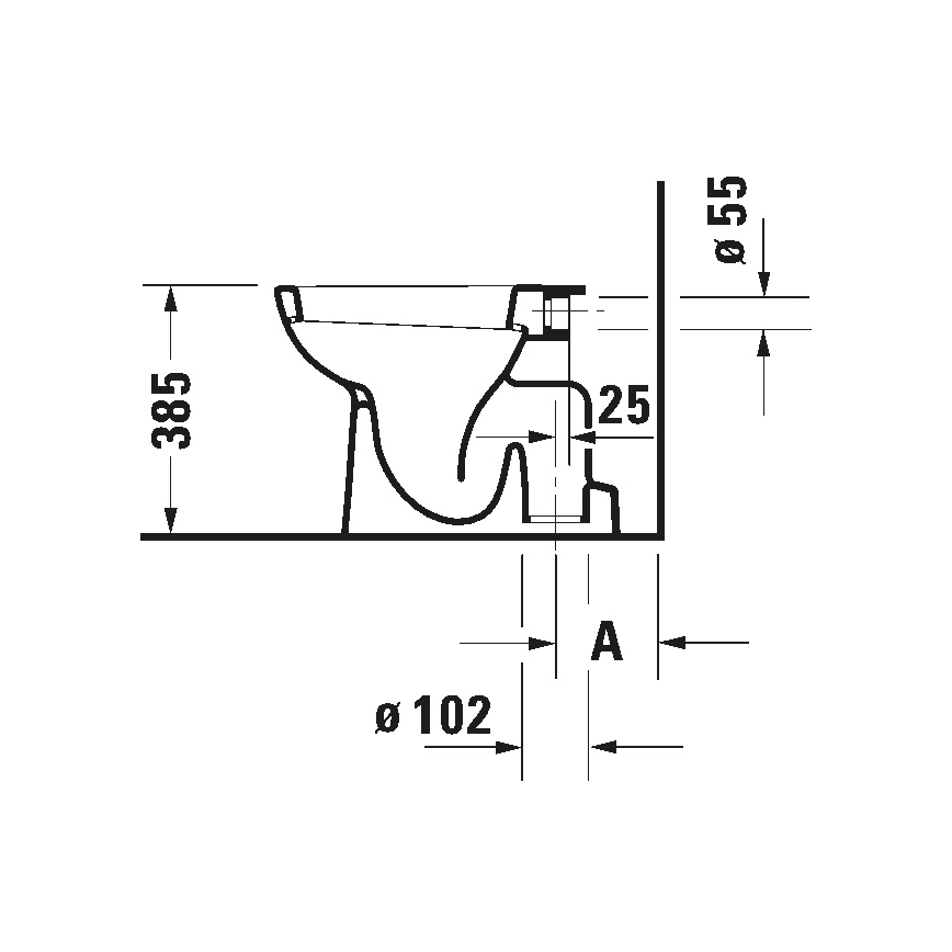 Duravit 21100100002 - Підлоговий унітаз D-CODE кераміка/глянцево-білий