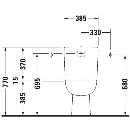 Duravit 21110100002 - унітаз-компакт D-CODE кераміка/глянцева біла